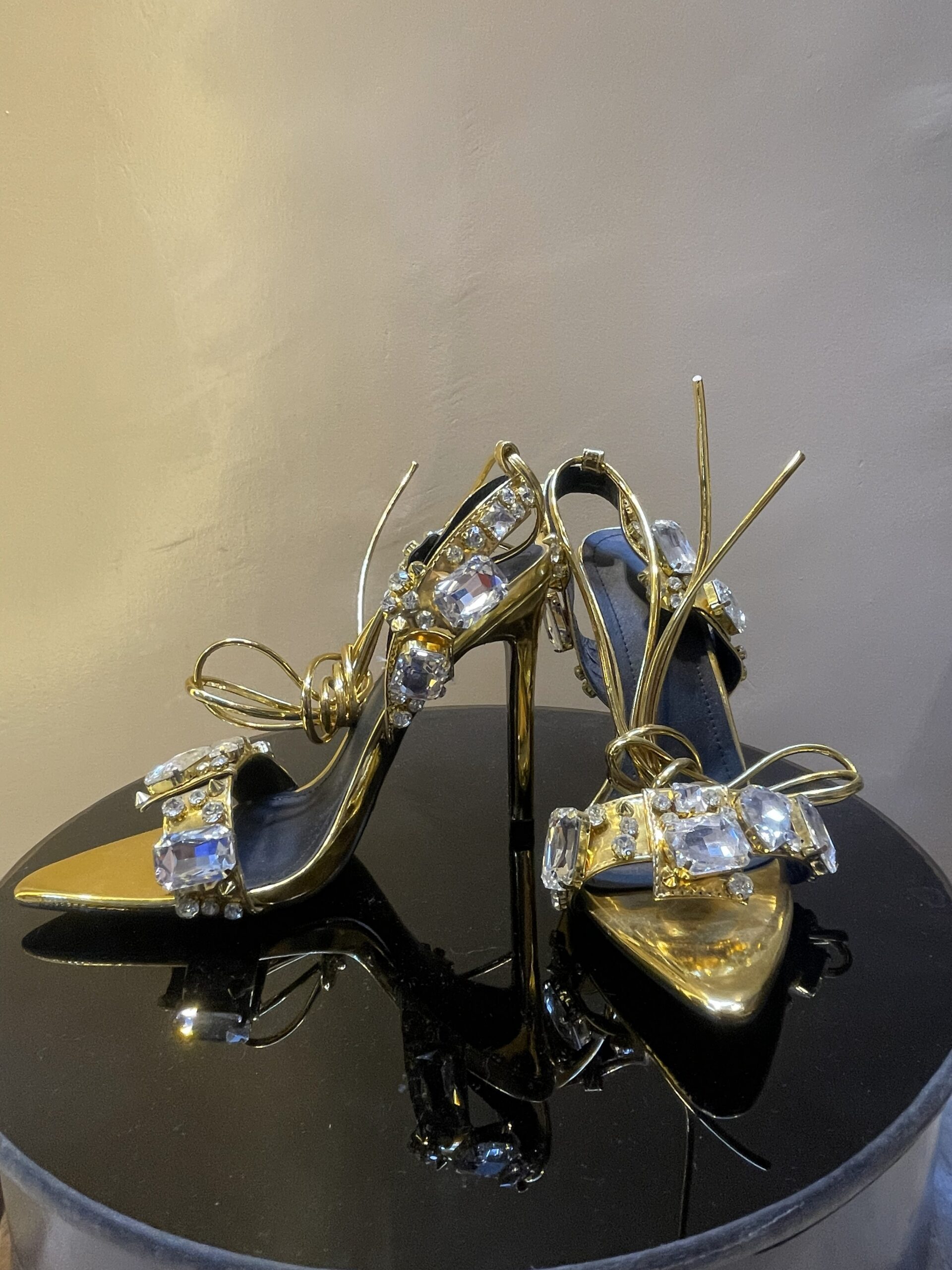 Opulent Jeweled Strappy Heels